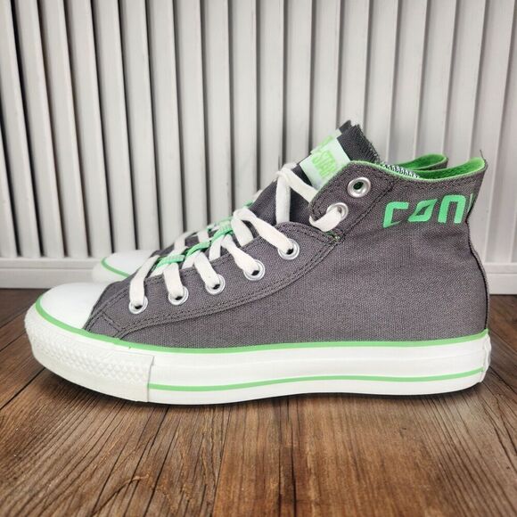 Womens 8 Converse Chuck Taylor All Star Gray Hi Fold Over Sneakers Shoes 535580F - Picture 3 of 10